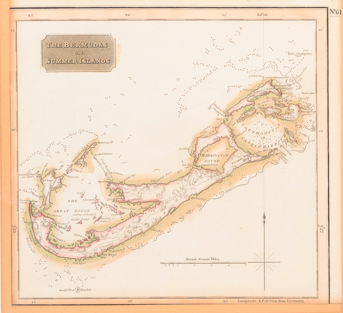 MAP OF THE BERMUDAS BY JOHN THOMSON  2dffdc