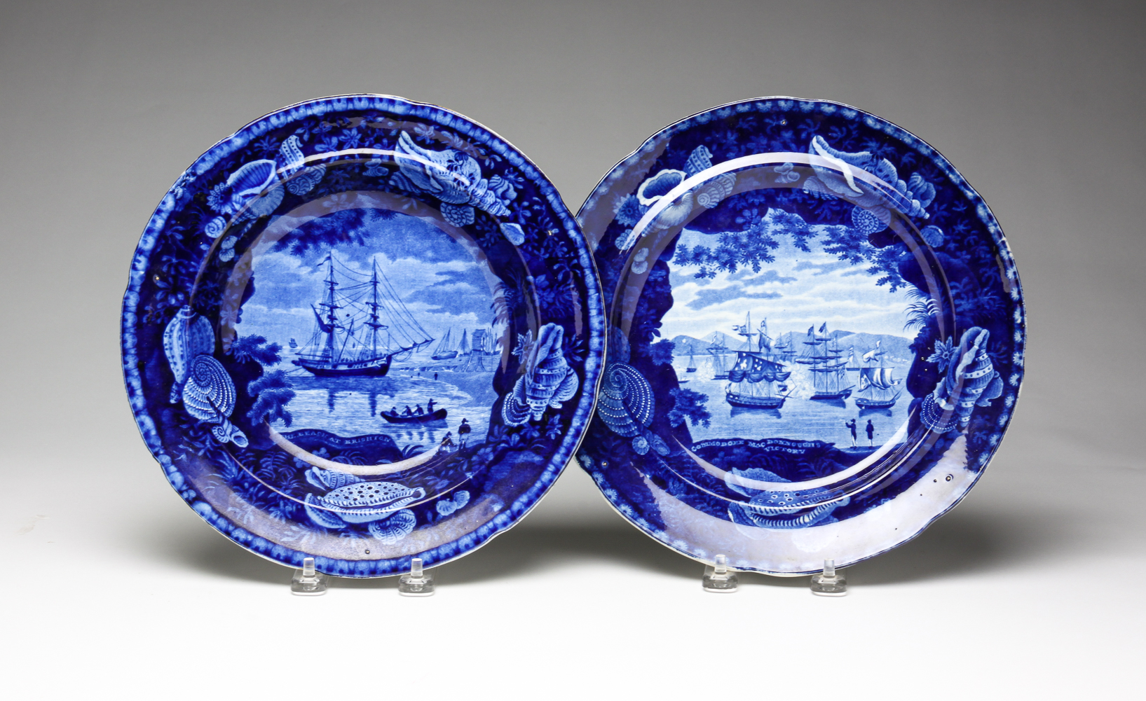 TWO HISTORICAL BLUE STAFFORDSHIRE 2dffeb