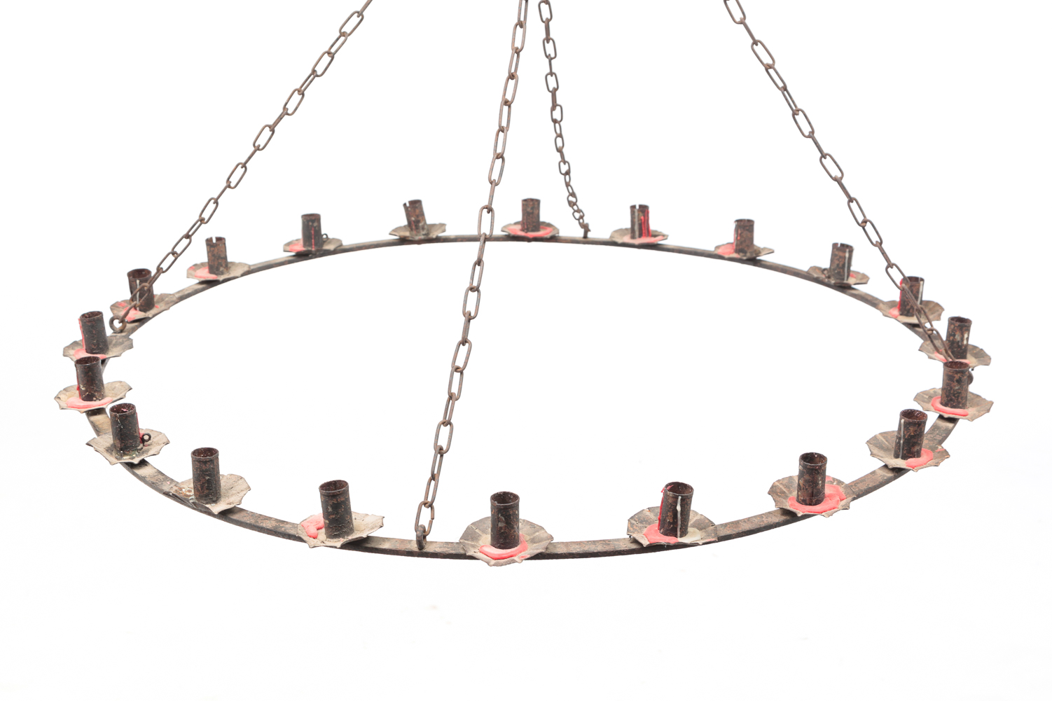 WROUGHT IRON CANDLE CHANDELIER  2e0011