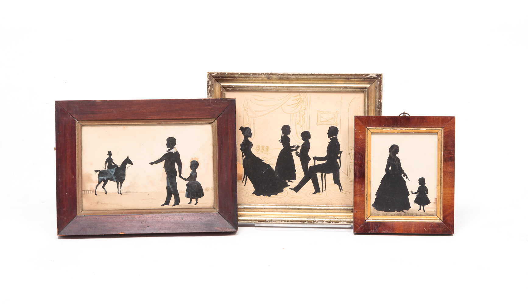 THREE FAMILY SILHOUETTES American  2e0095