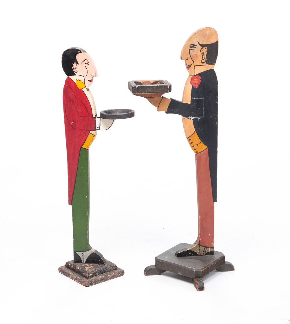 TWO AMERICAN BUTLER ASHTRAY STANDS  2e00dd