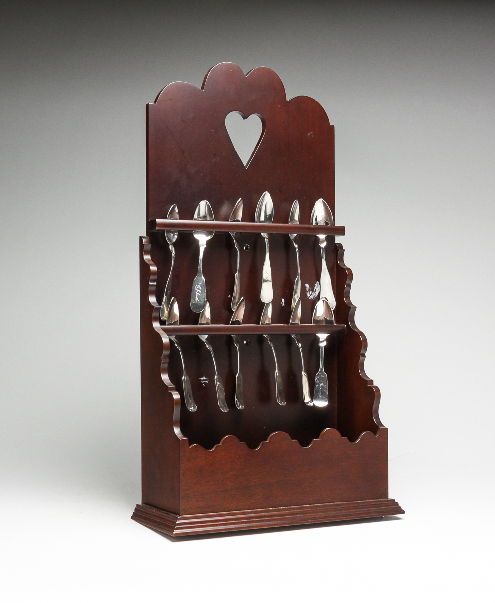 AMERICAN SPOON RACK AND TWELVE