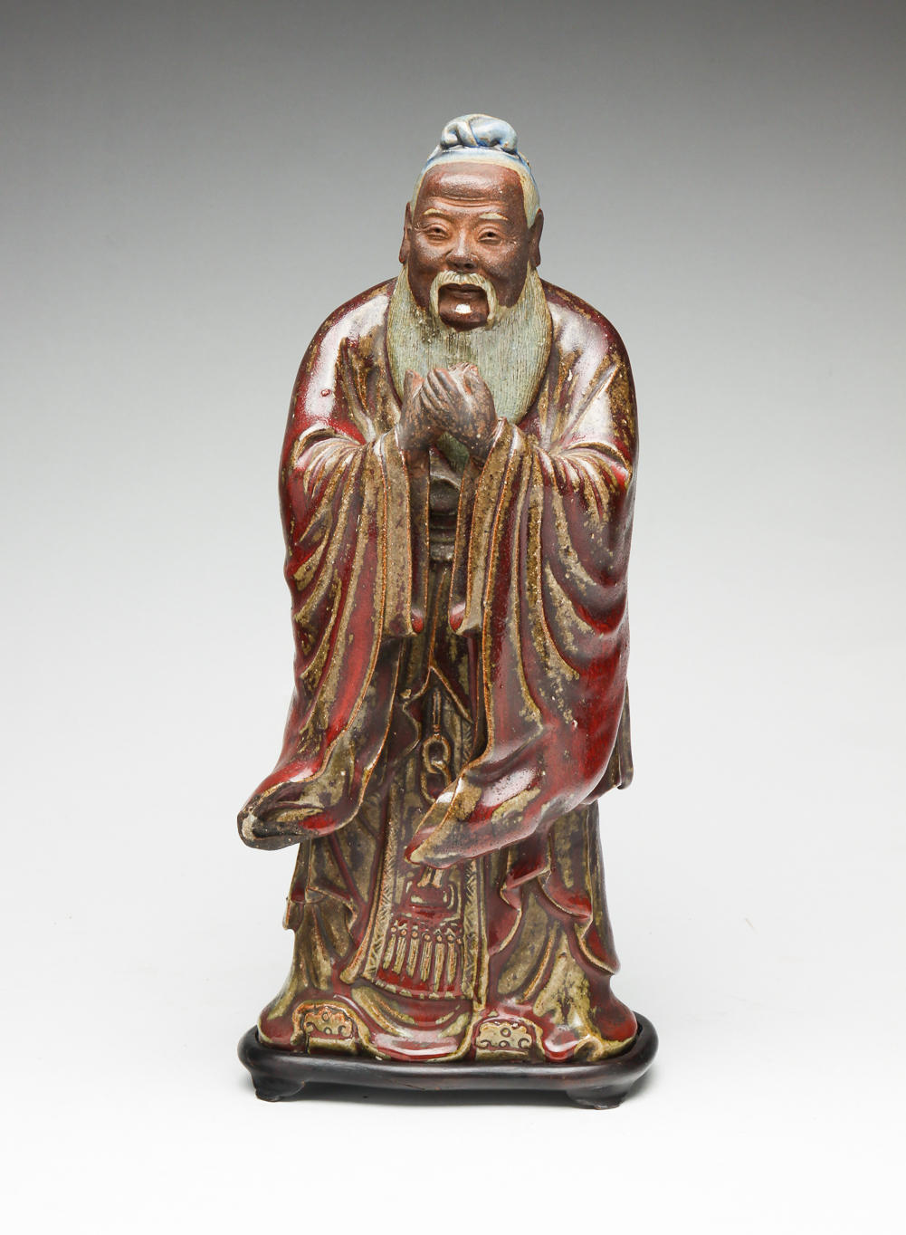 CHINESE SHIWAN TYPE ROBED FIGURE.