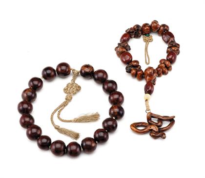 Chinese burl wood rosary  qing