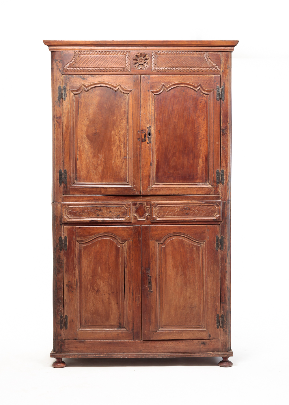 EUROPEAN TWO PIECE FLAT WALL CUPBOARD.