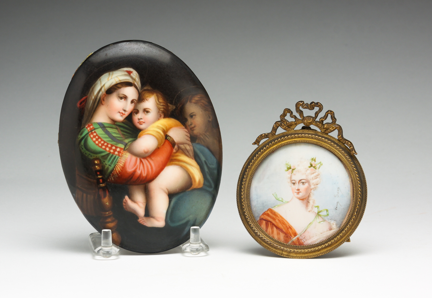 TWO EUROPEAN MINIATURE PAINTINGS  2e019e