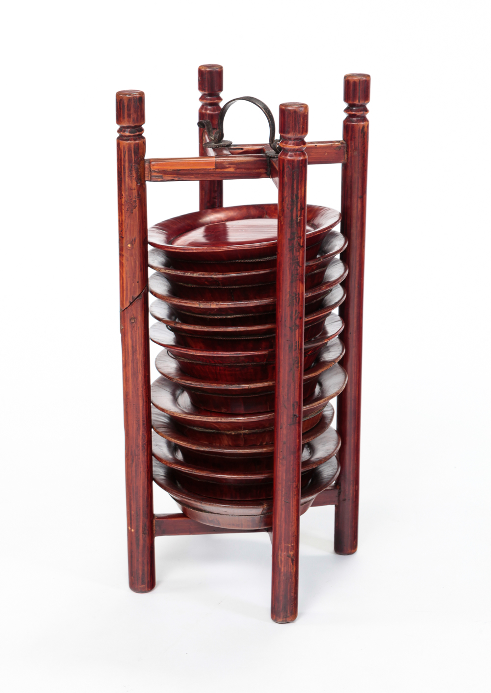 CHINESE PORTABLE PLATE RACK. Late