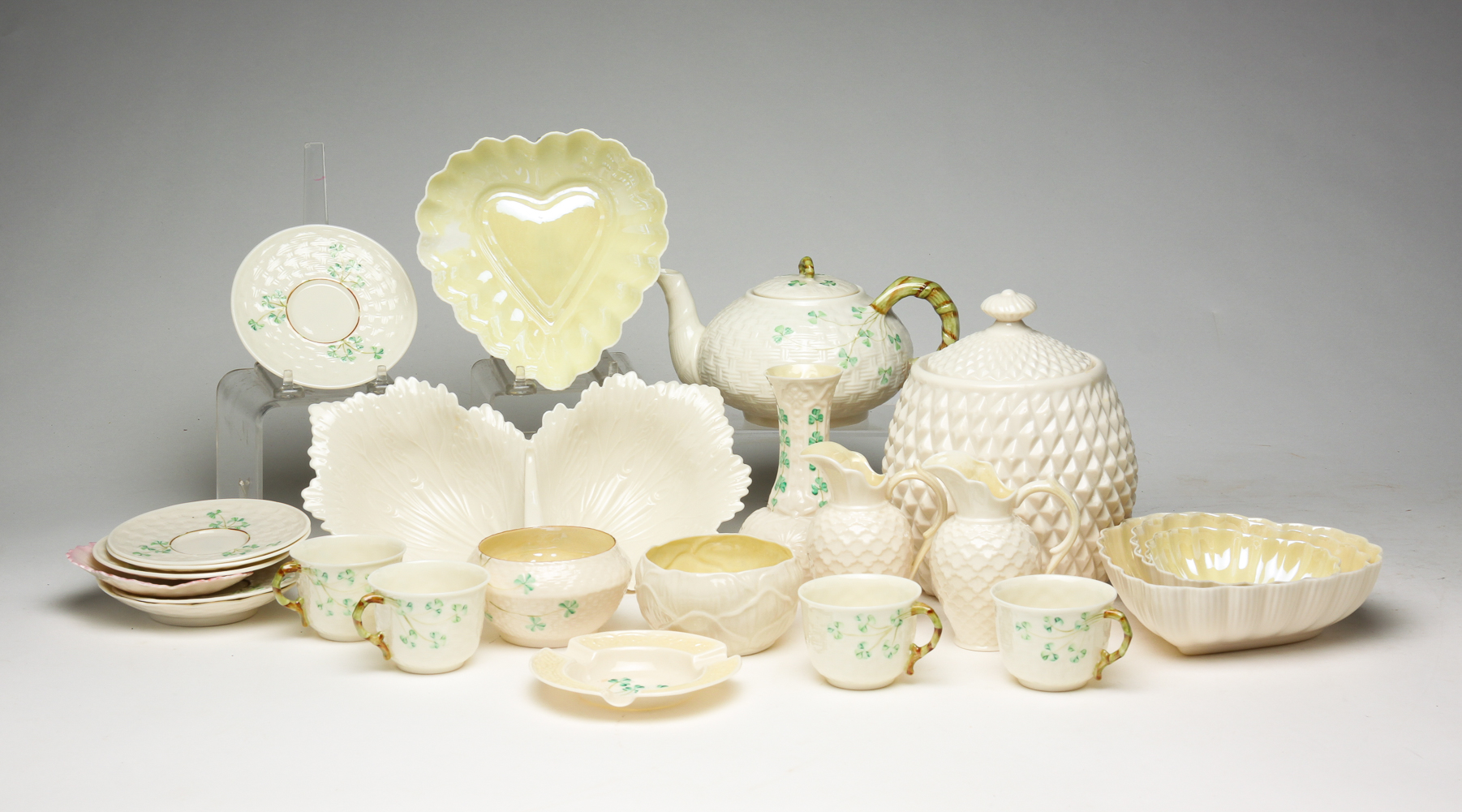 GROUP OF BELLEEK CHINA. Ireland,