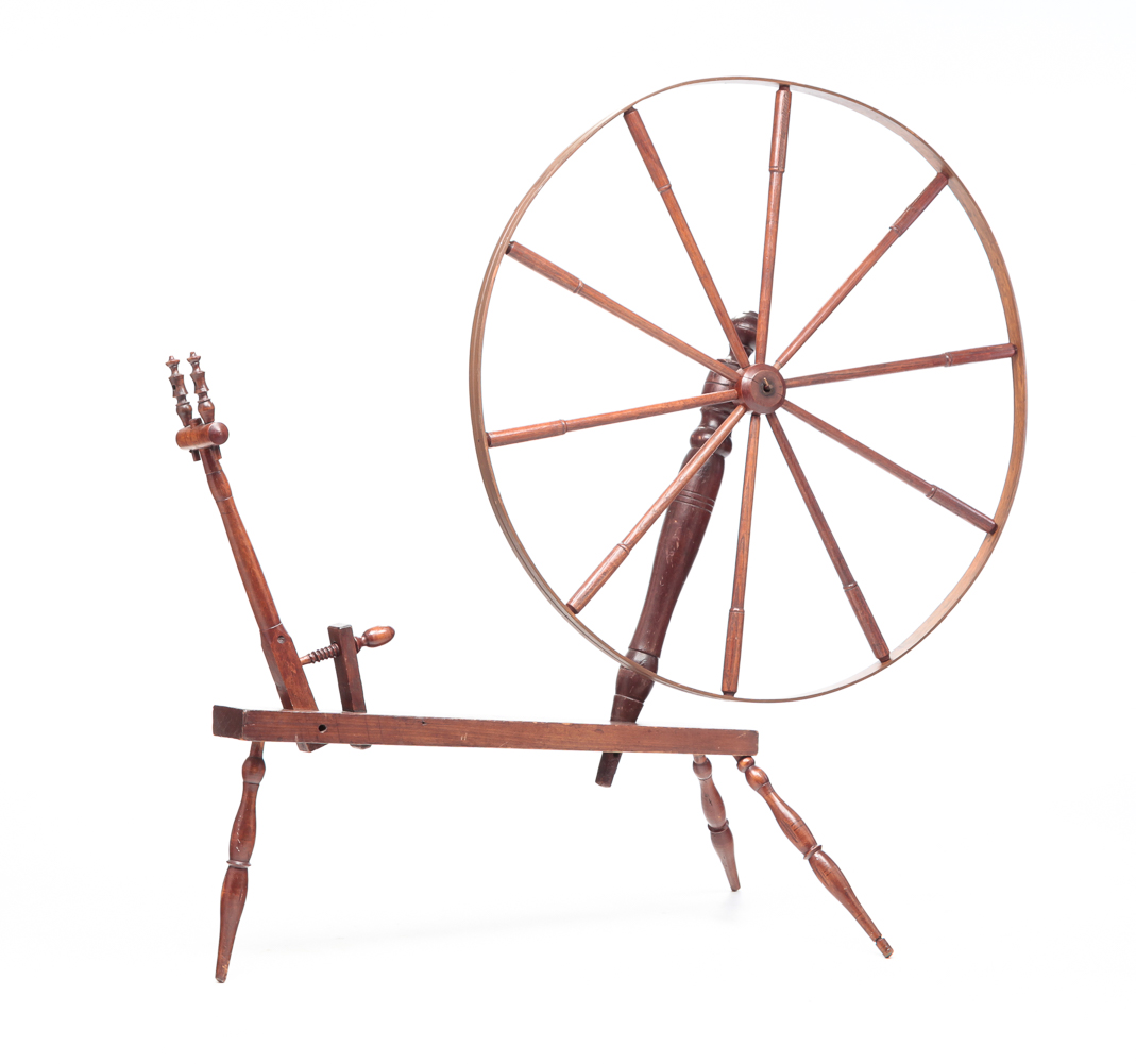 AMERICAN TALL SPINNING WHEEL. Third