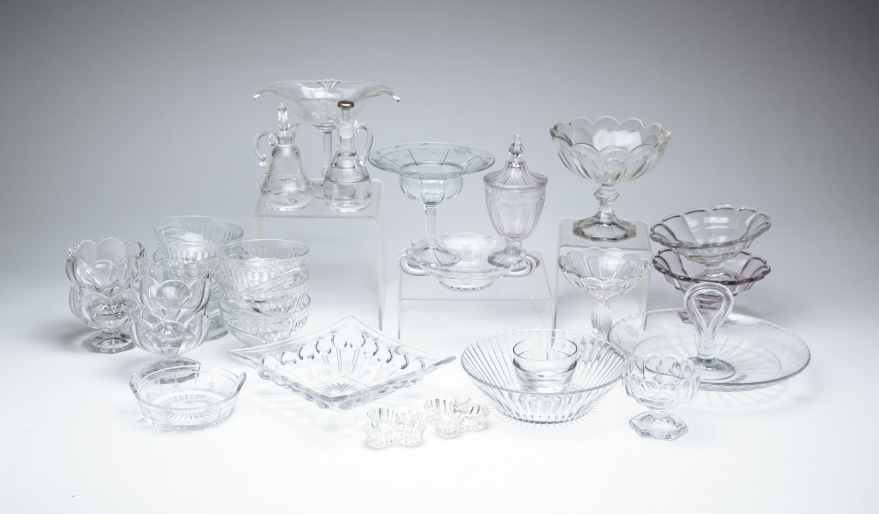 COLLECTION OF HEISEY CLEAR GLASS  2e0253