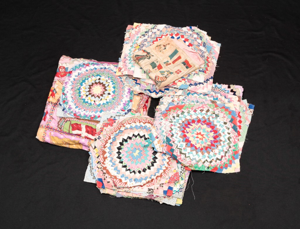 GROUP OF AMERICAN QUILT SQUARES.