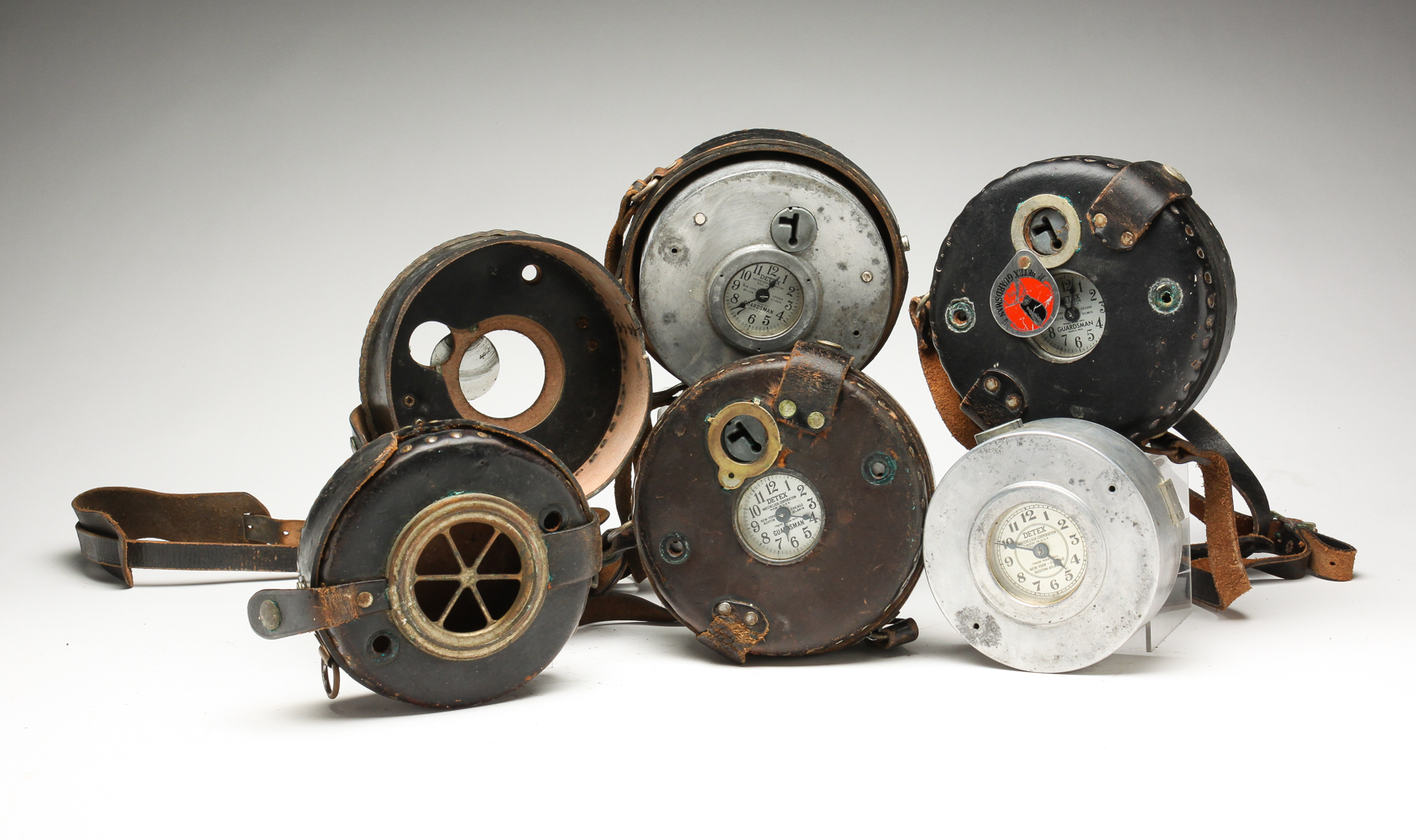 FOUR DETEX WATCHMAN'S CLOCKS. American,