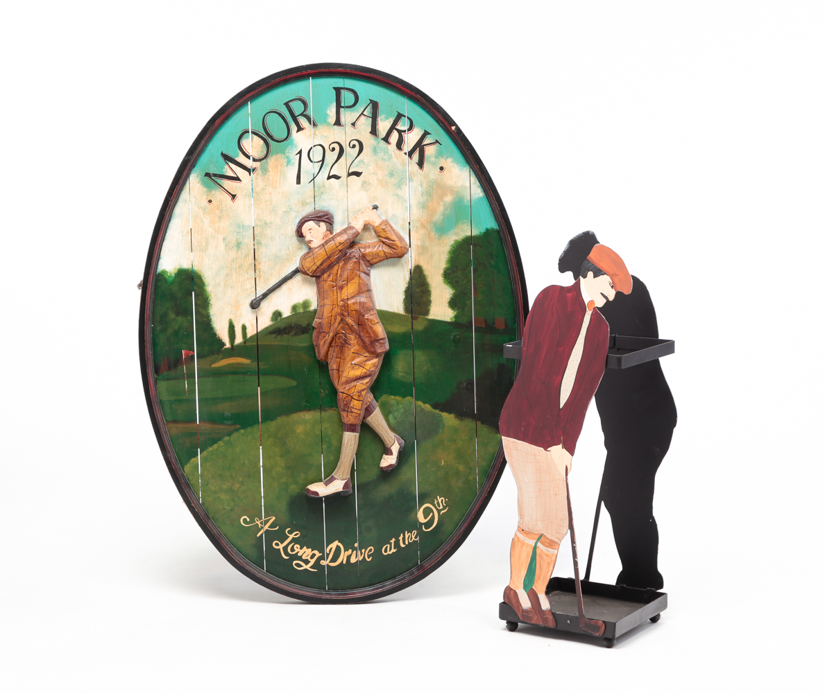 CONTEMPORARY GOLF SIGN AND UMBRELLA 2e02c2