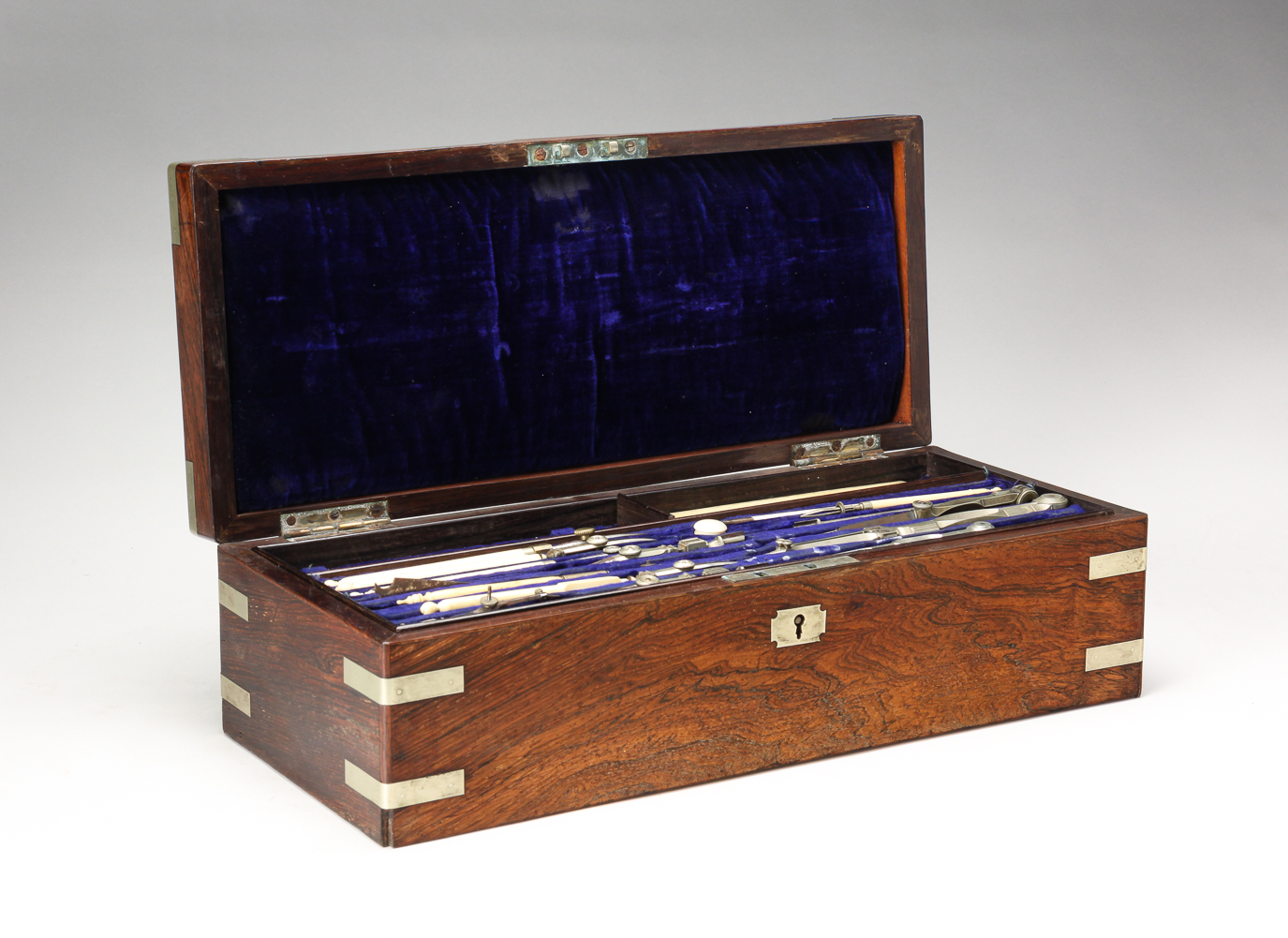 ENGLISH BOXED DRAFTING SET. Late 19th