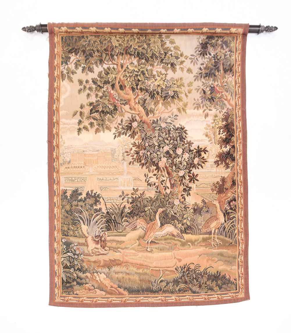 EUROPEAN AUBUSSON STYLE TAPESTRY.