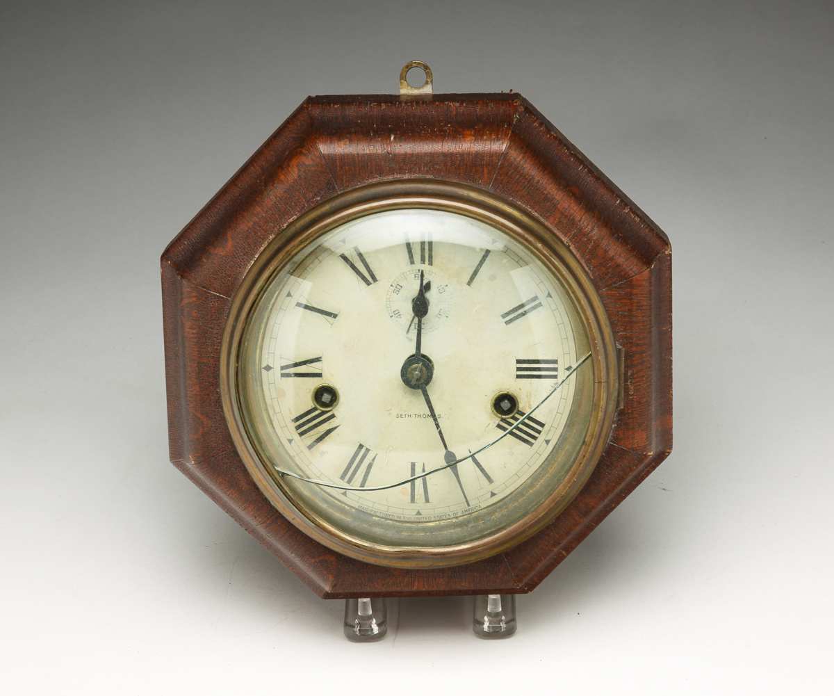 SETH THOMAS WALL LEVER CLOCK. Late 19th