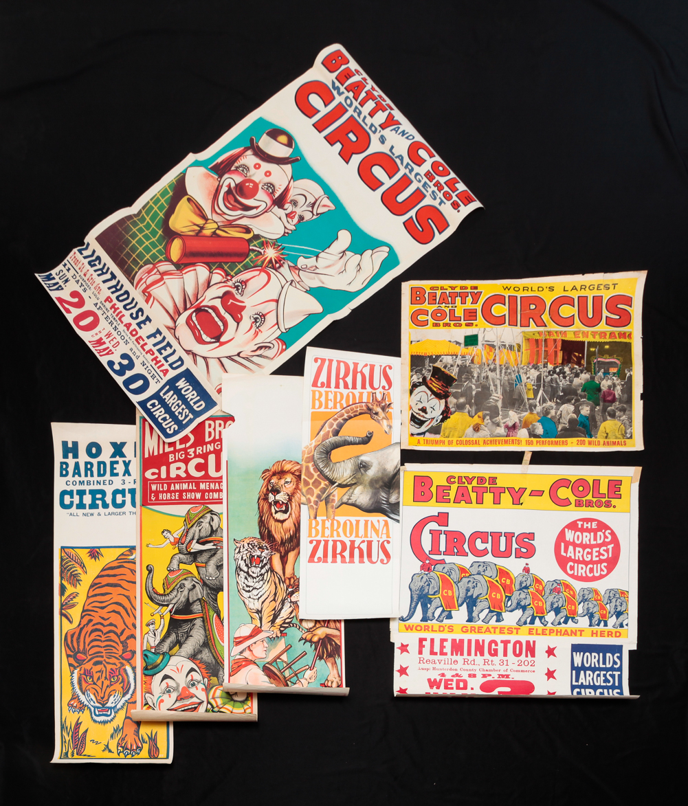 GROUP OF CIRCUS POSTERS. Mid 20th