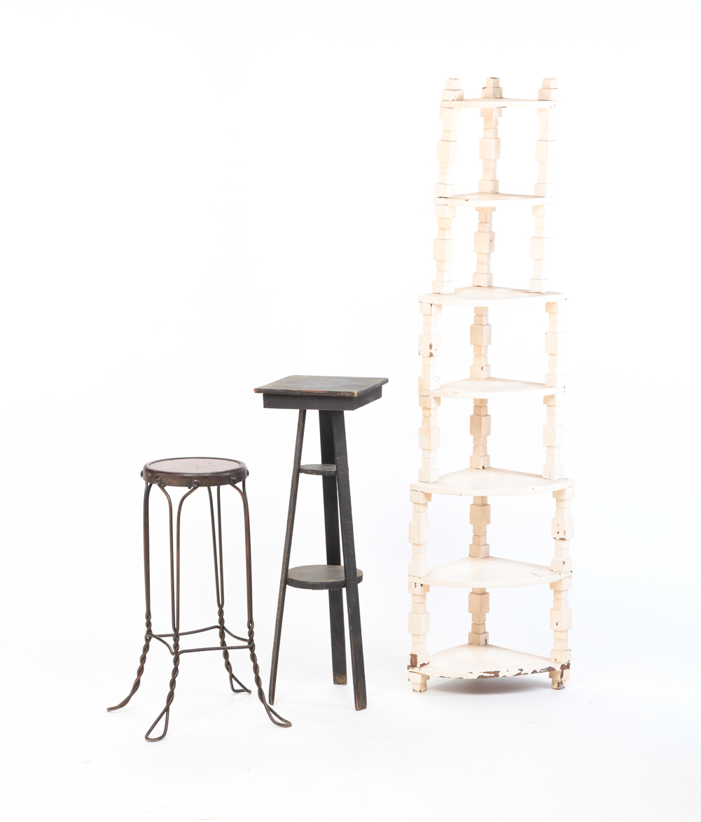 AMERICAN STOOL AND TWO STANDS  2e03d7