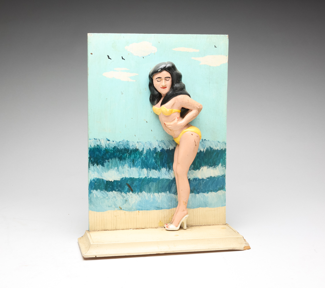 AMERICAN BATHING BEAUTY FOLK ART 2e03ce