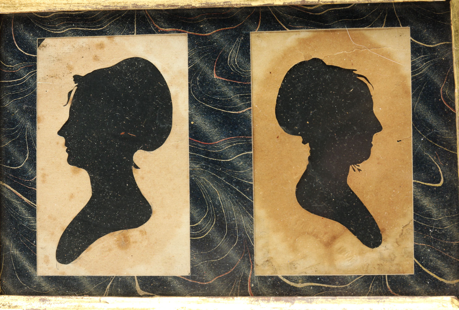 TWO PORTRAITS AND PEALE SILHOUETTES.