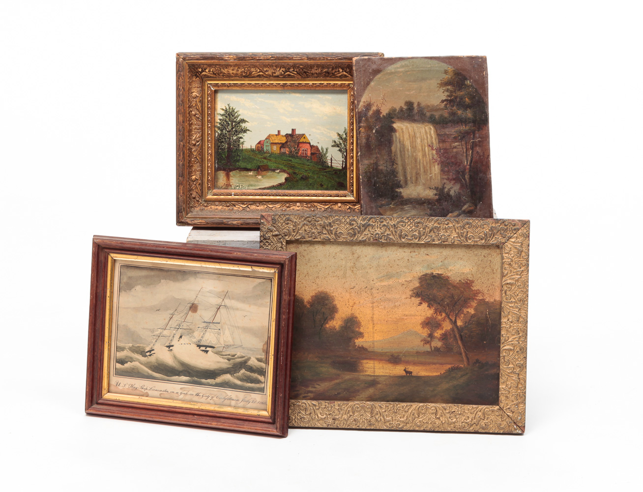 FOUR AMERICAN PAINTINGS. Nineteenth