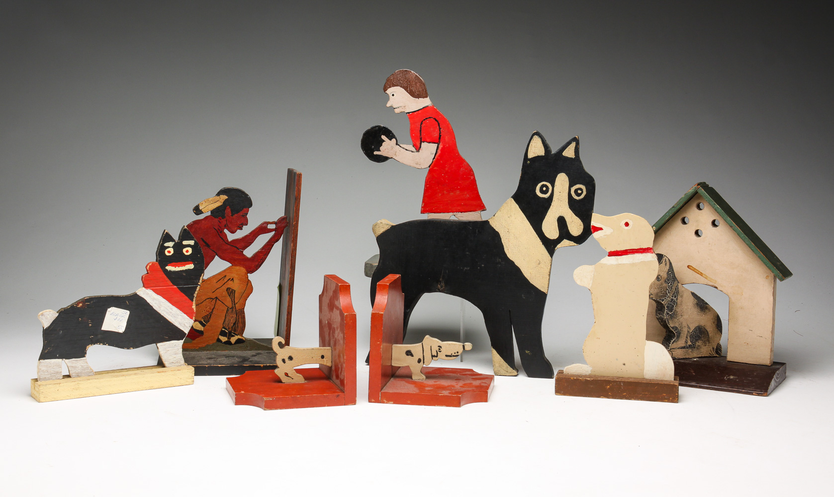 GROUP OF CUT OUT ANIMALS AND FIGURAL 2e046a