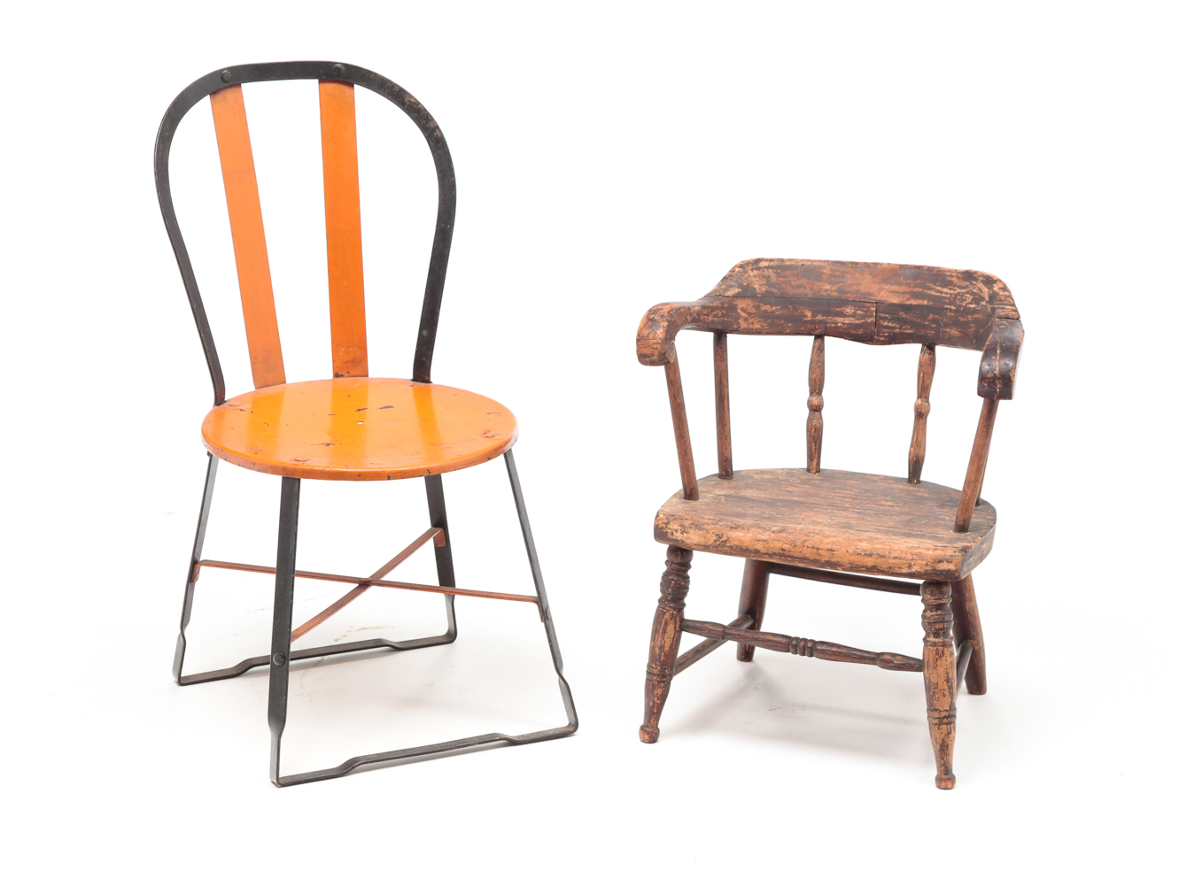 TWO AMERICAN CHILDREN'S CHAIRS.