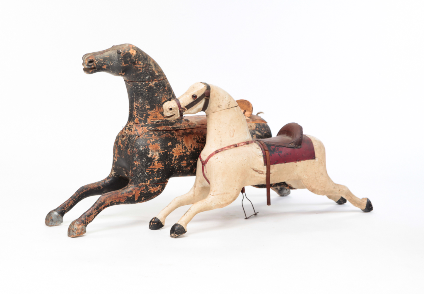 TWO AMERICAN ROCKING HORSES. Second