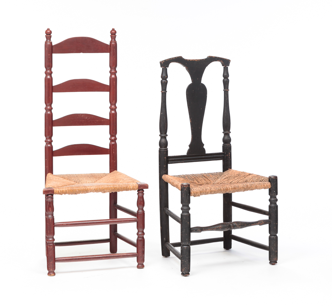 TWO EARLY AMERICAN CHAIRS Second 2e0512