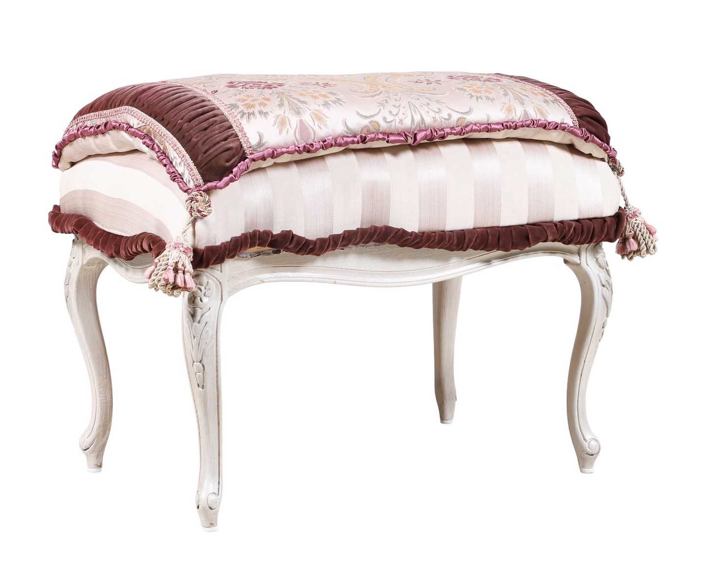 French style painted footstool  2e0524