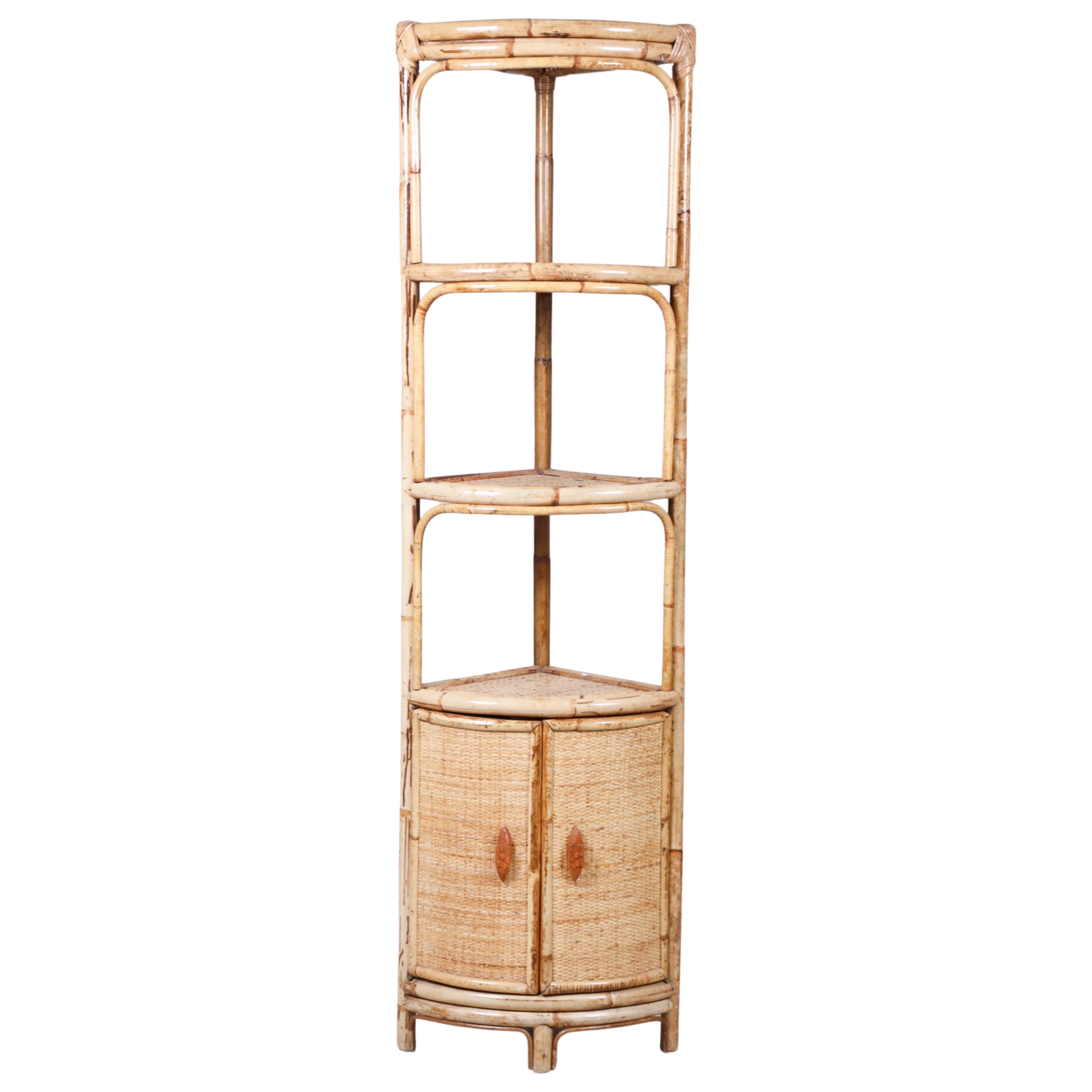 Pier 1 Bamboo and Rattan corner shelf,