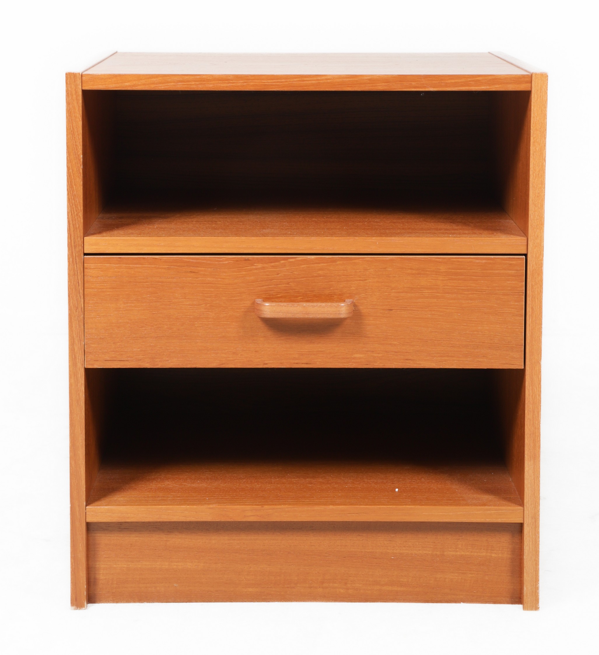 Danish Modern teak side table, cubby