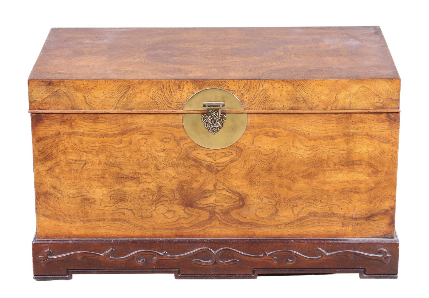 Chinese Elmwood chest, brass hardware,