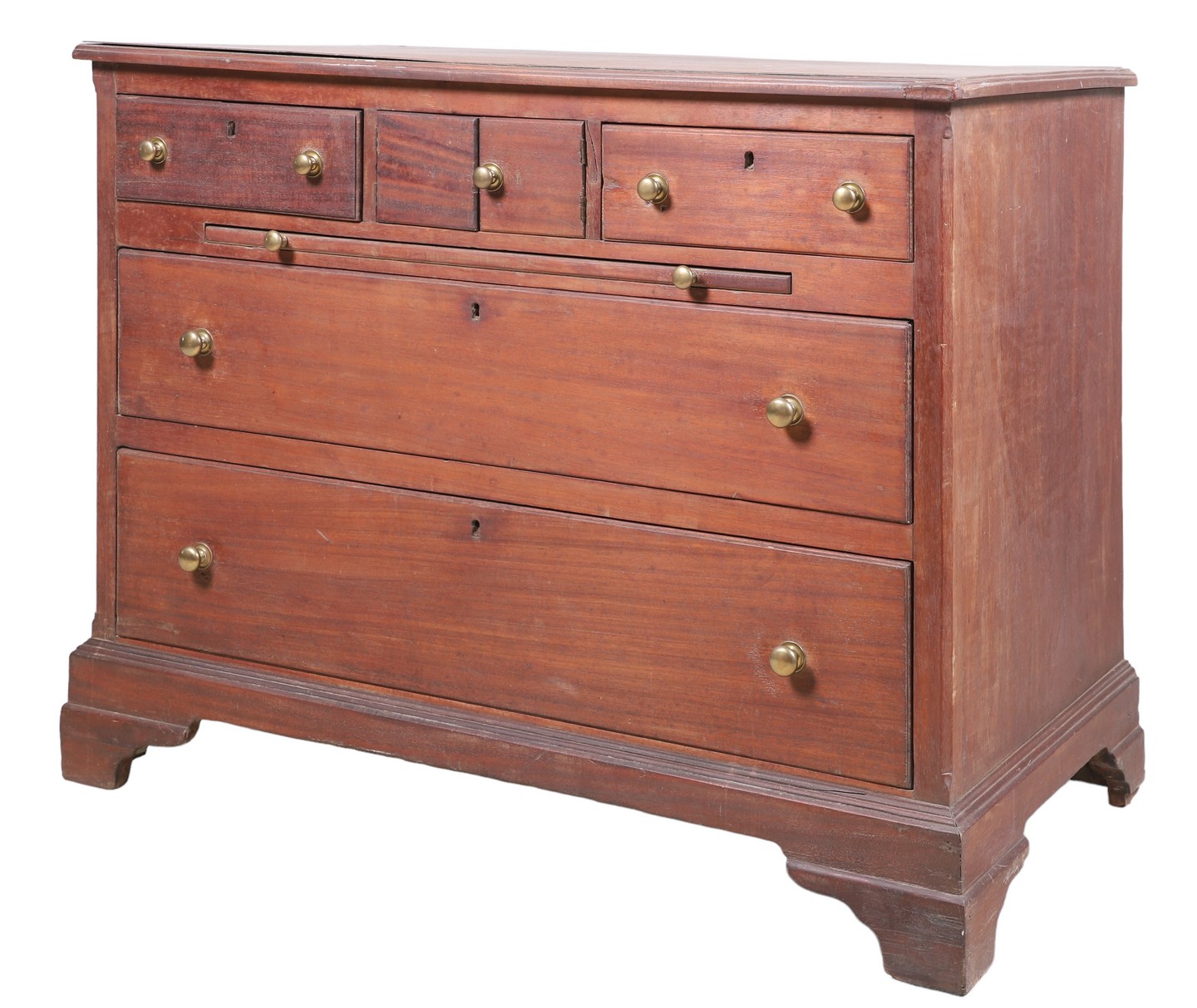 Mahogany chest of drawers, top with