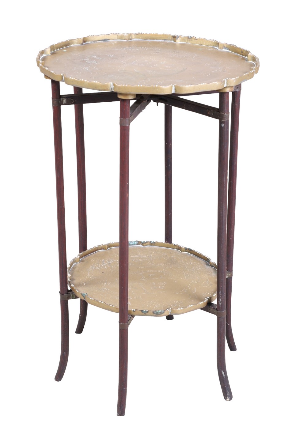 Asian style folding pedestal table,