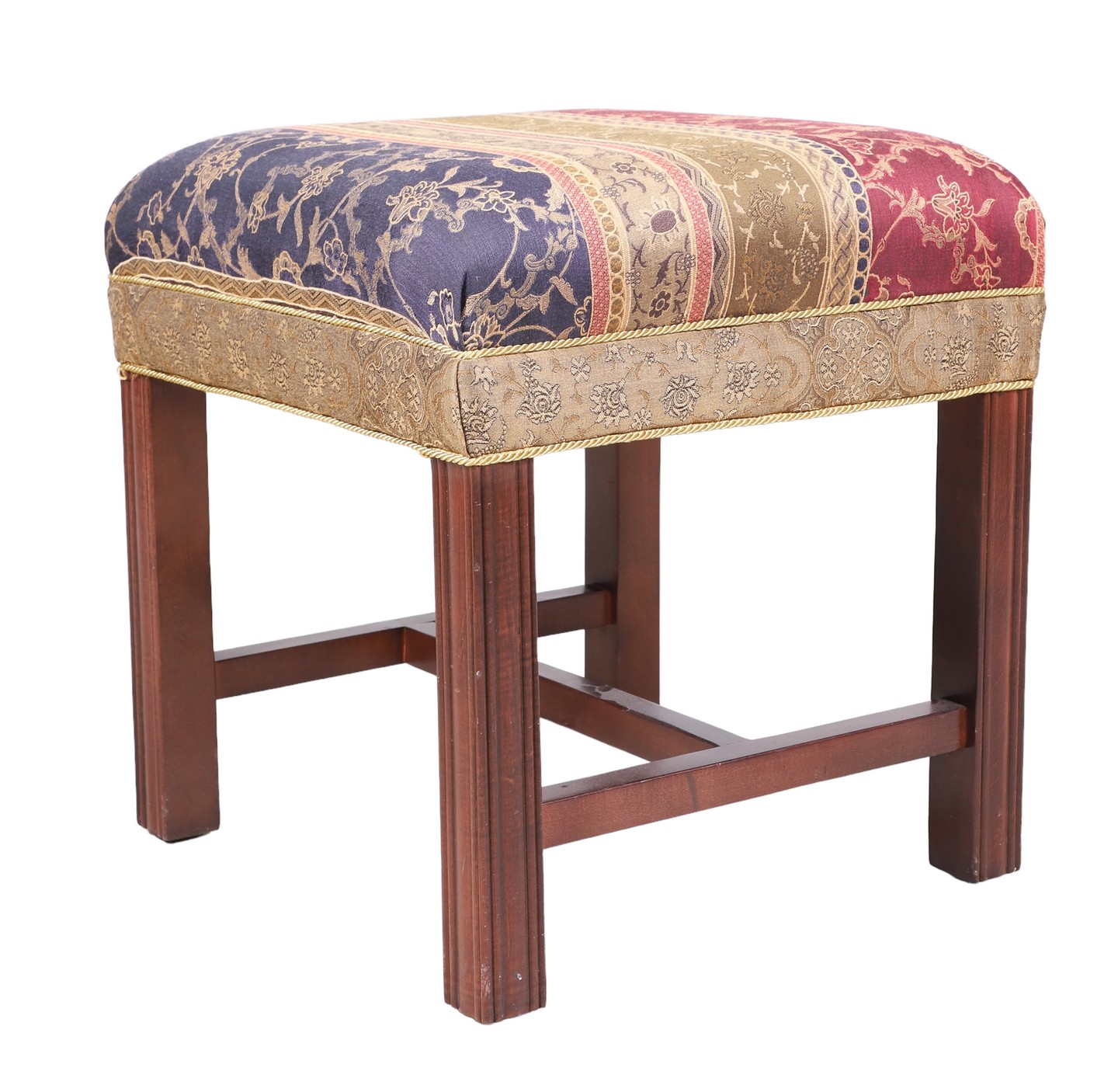 Chippendale style upholstered footstool  2e056a