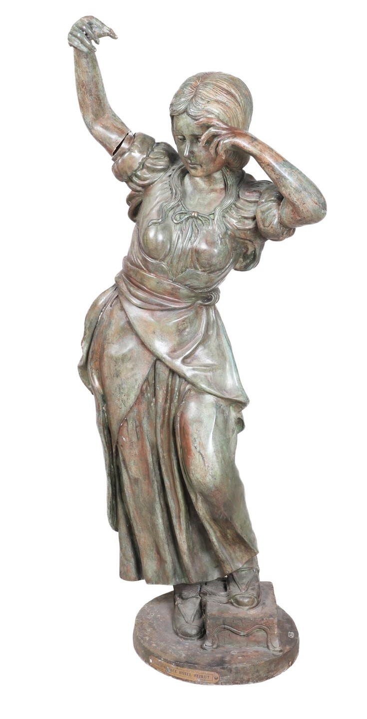 Bronze Statue of a maiden plaque 2e0597