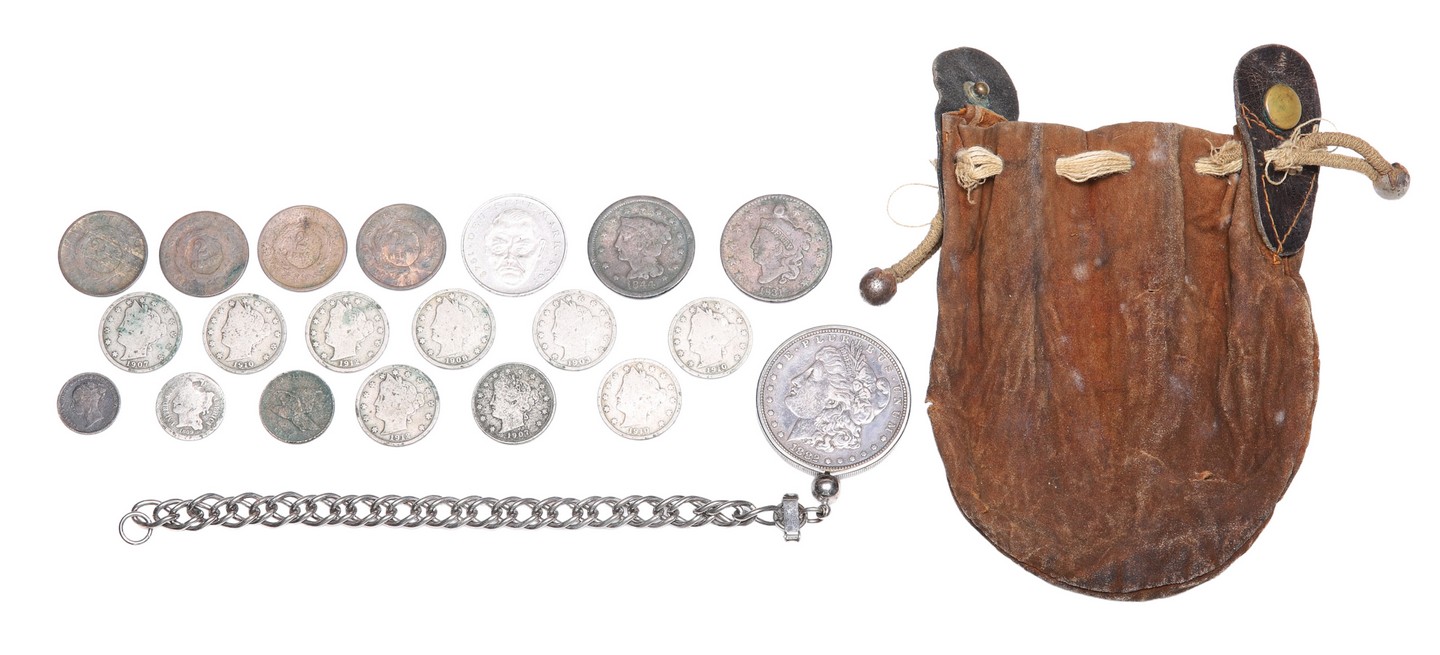 1882 Morgan dollar and assorted
