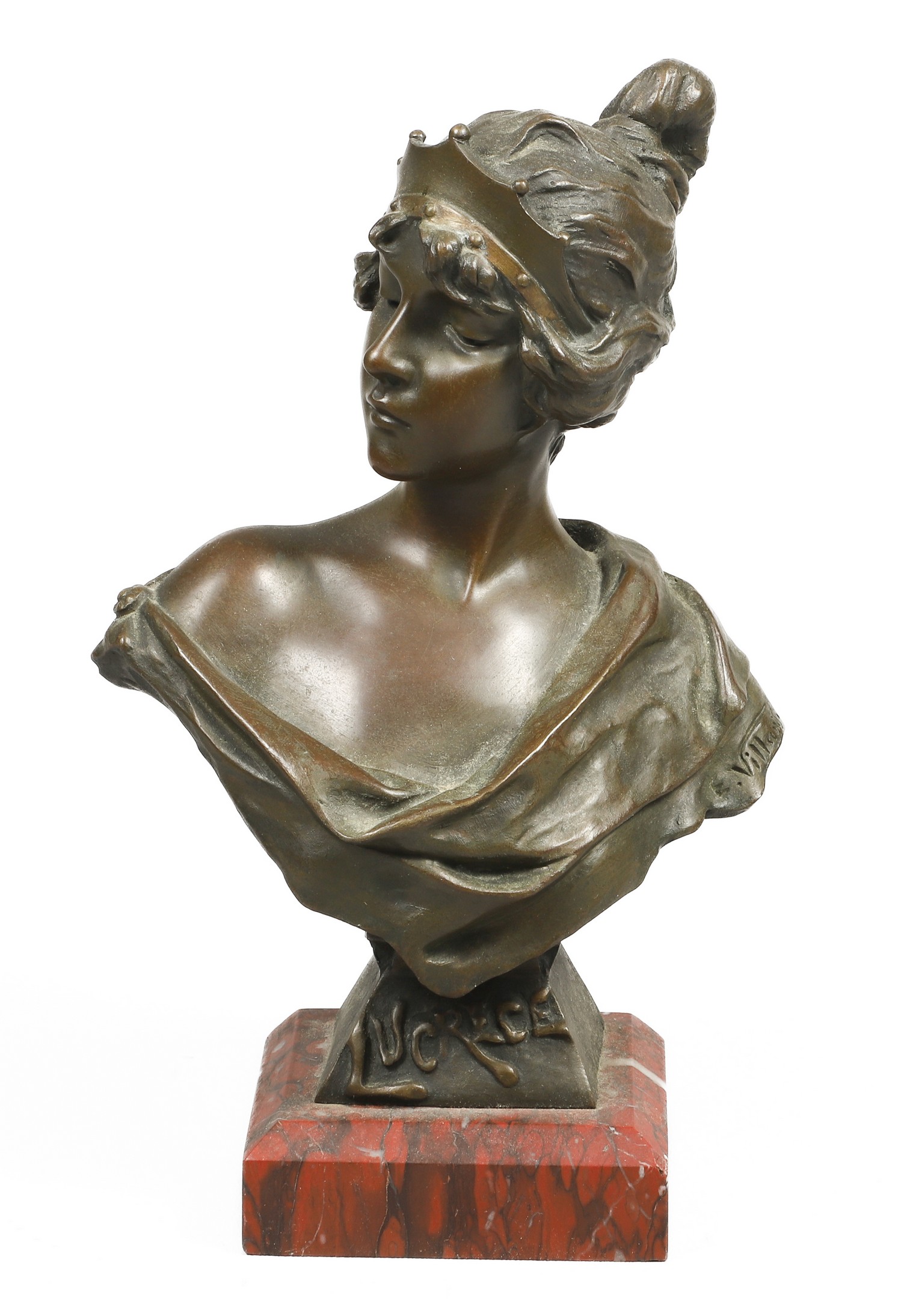 Emmanuel Villanis bronze bust,