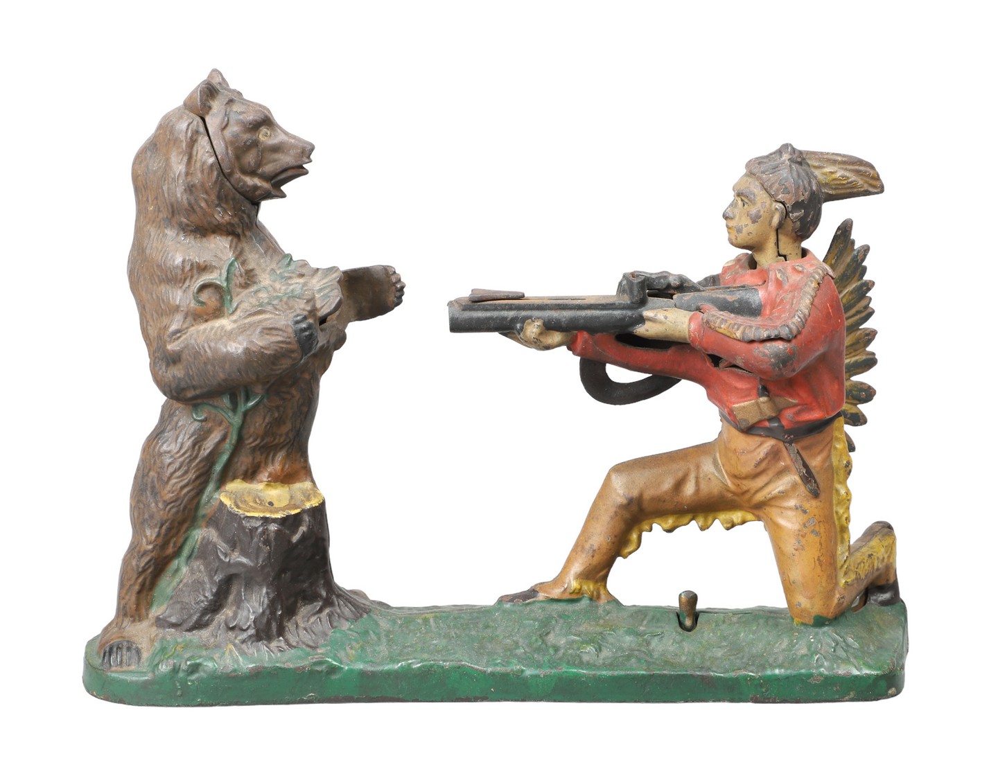 J E Stevens cast iron Indian Shooting 2e0665