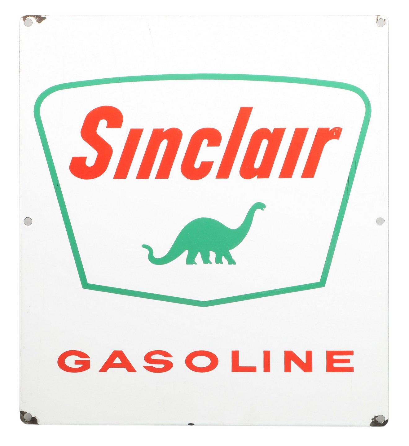 Sinclair Gasoline enameled steel