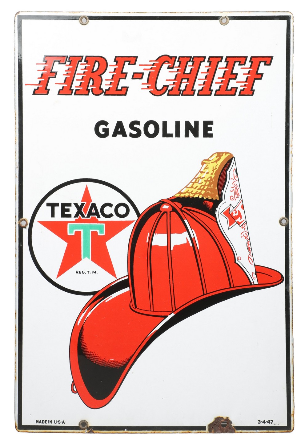Texaco fire chief gasoline enameled 2e0680