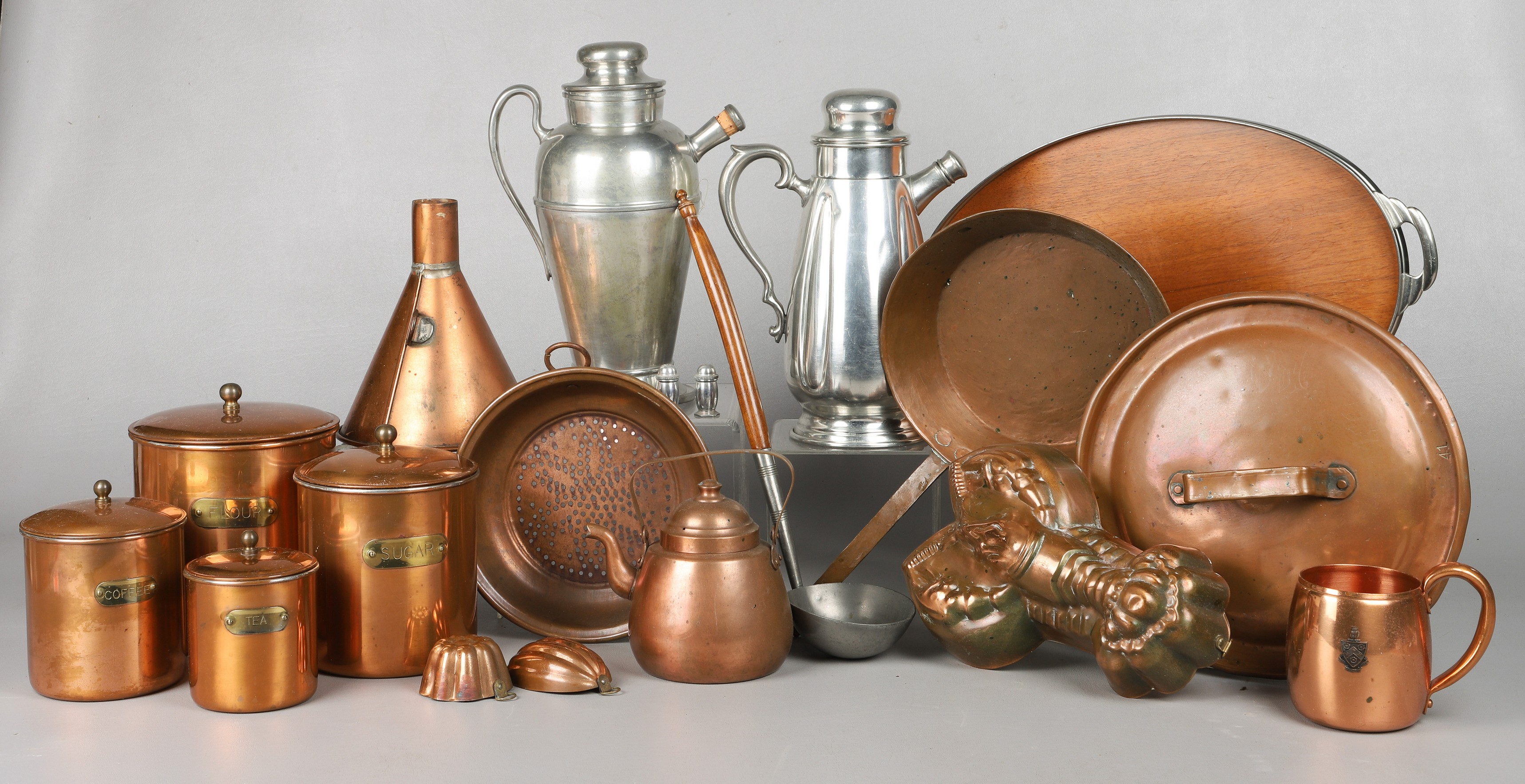 Pewter and Copper table items to