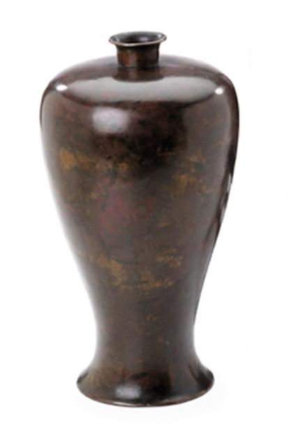 Japanese copper lacuna lacquered vase