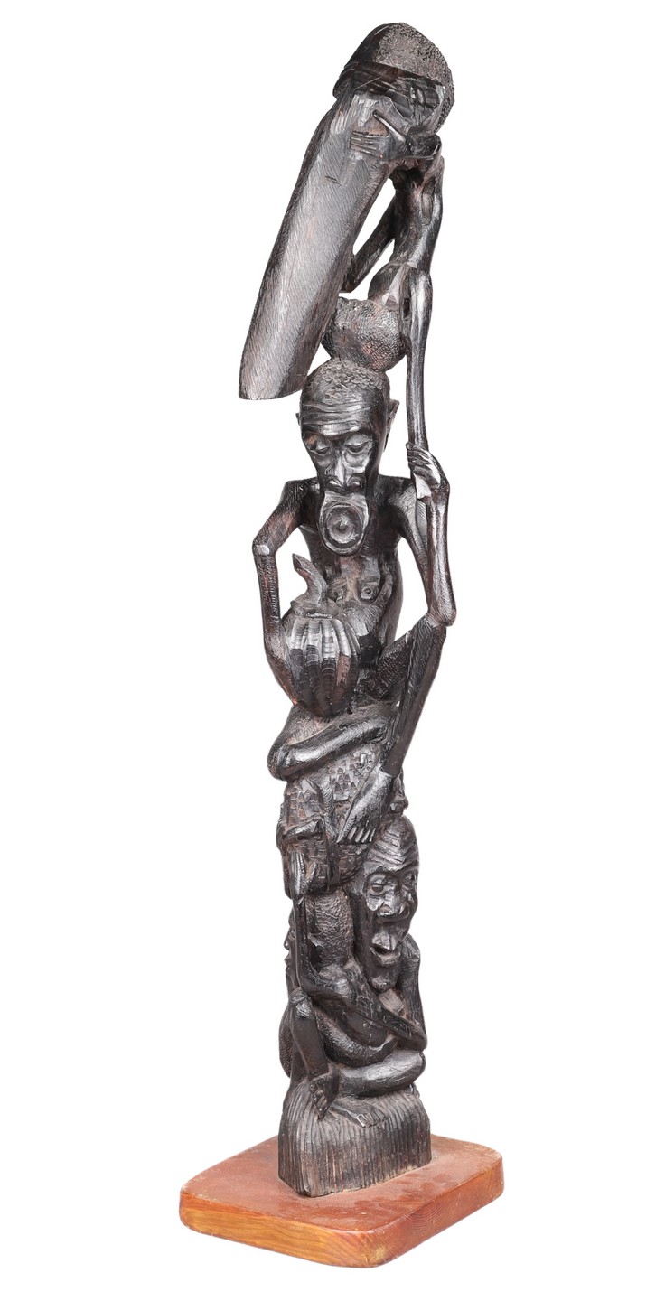 African Senufo carved wood figure,