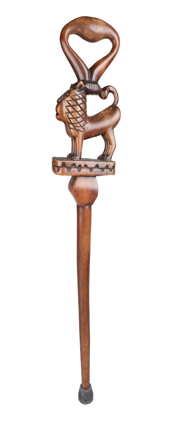 African carved wood walking stick 2e06ca