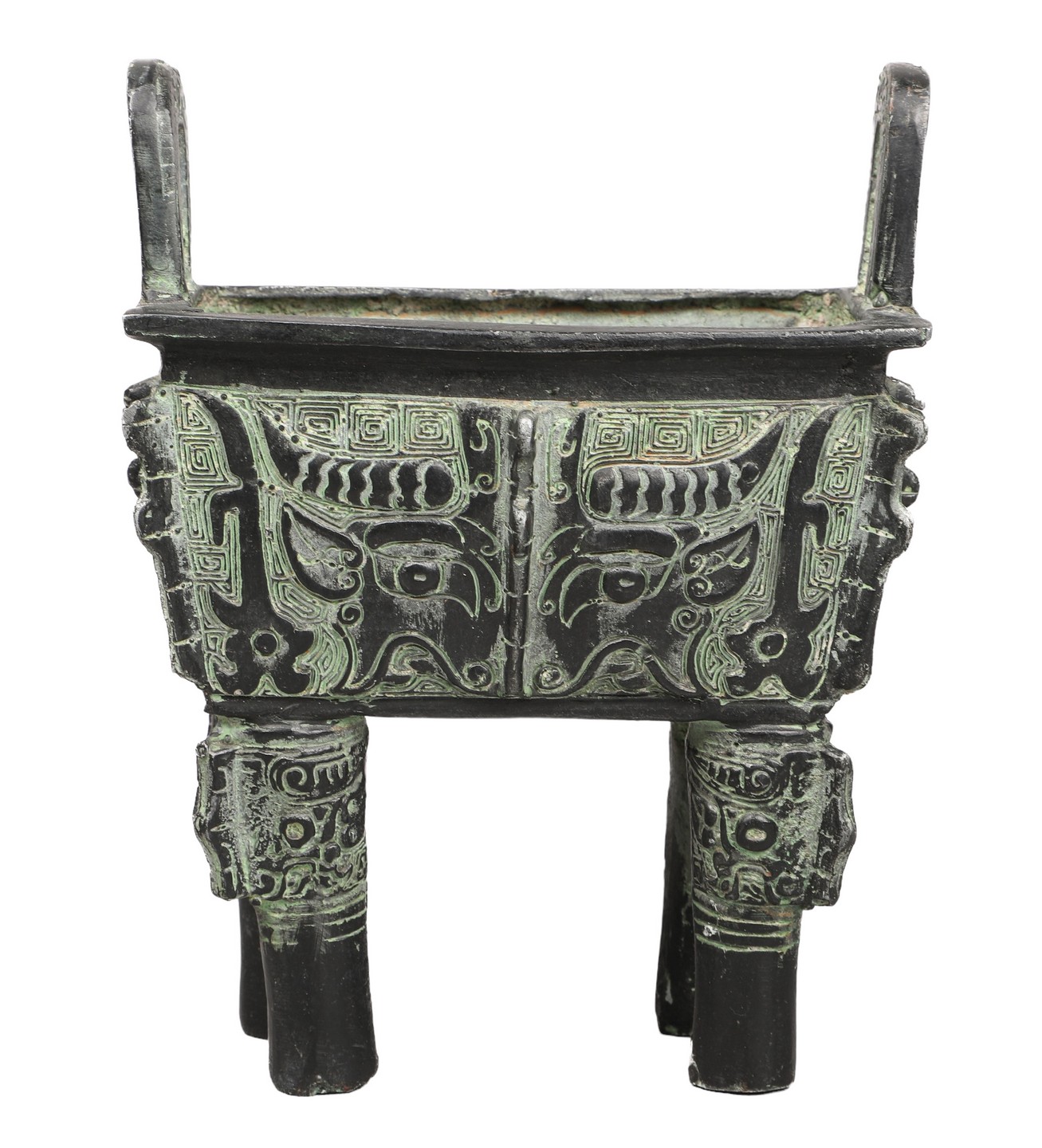 Asian cast bronze censer signature 2e0707