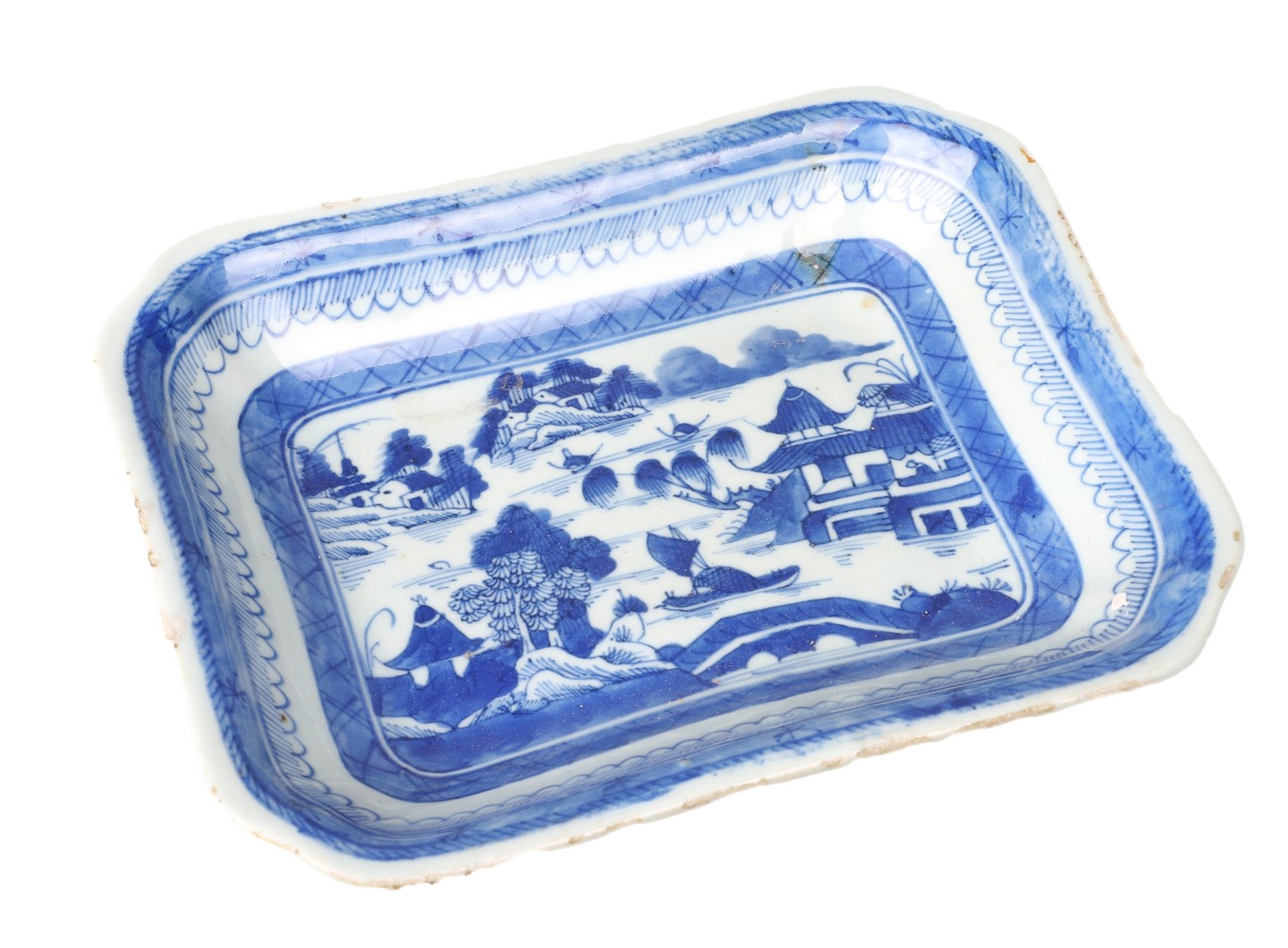 Chinese porcelain Canton cut corner 2e0705