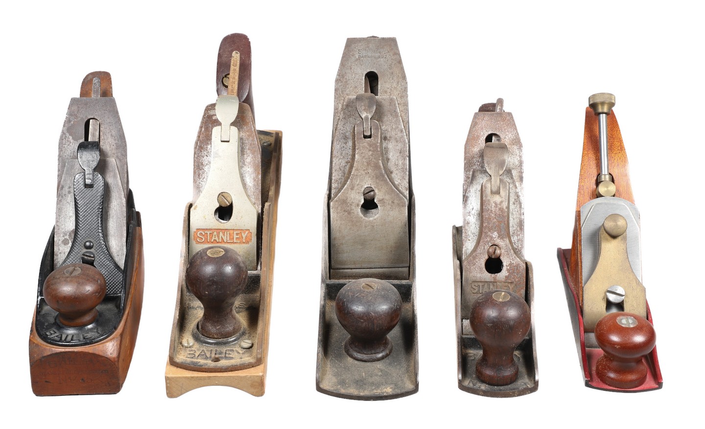  5 Wood planes to include Bailey 2e072b