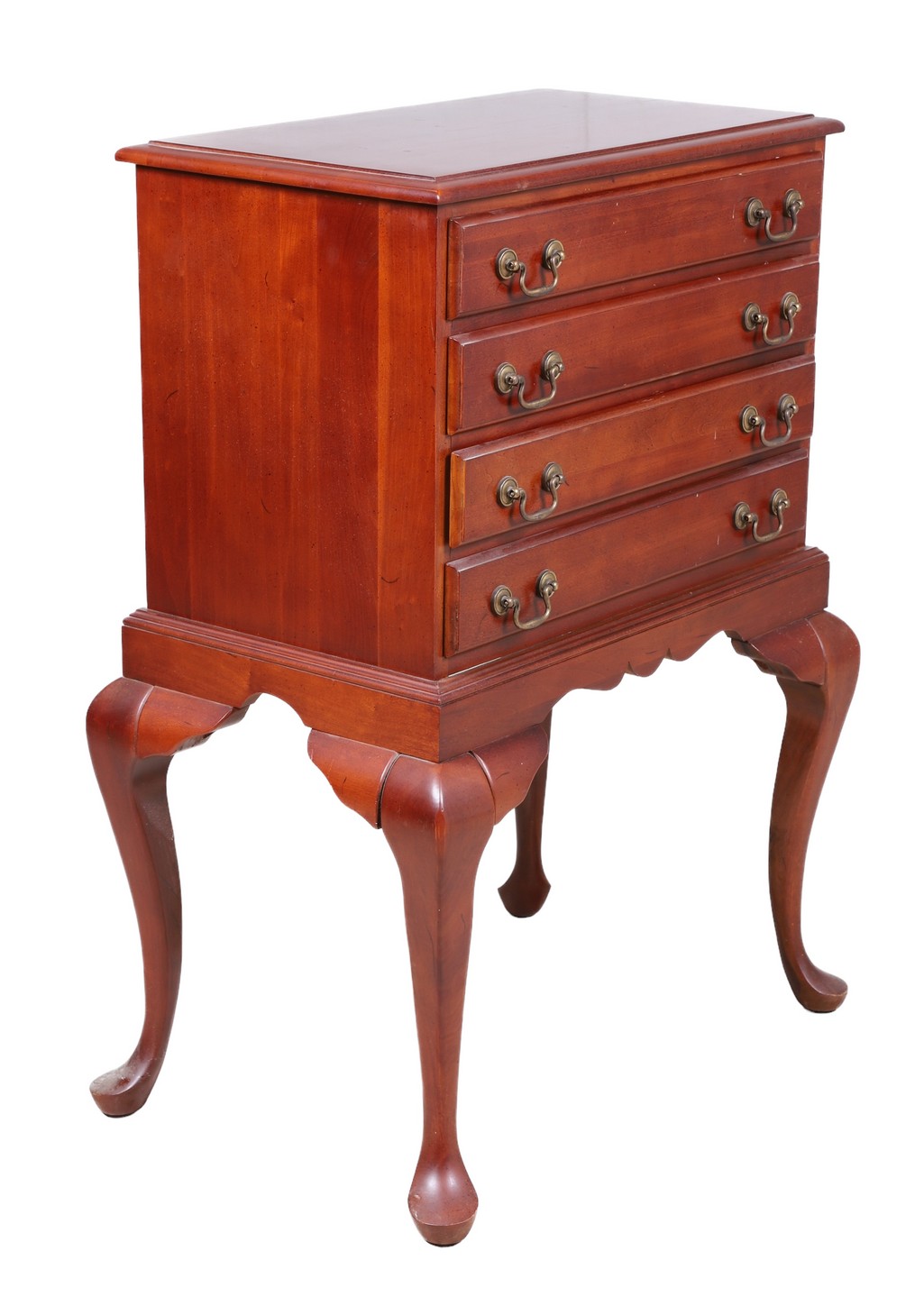 Queen Anne style mahogany silver